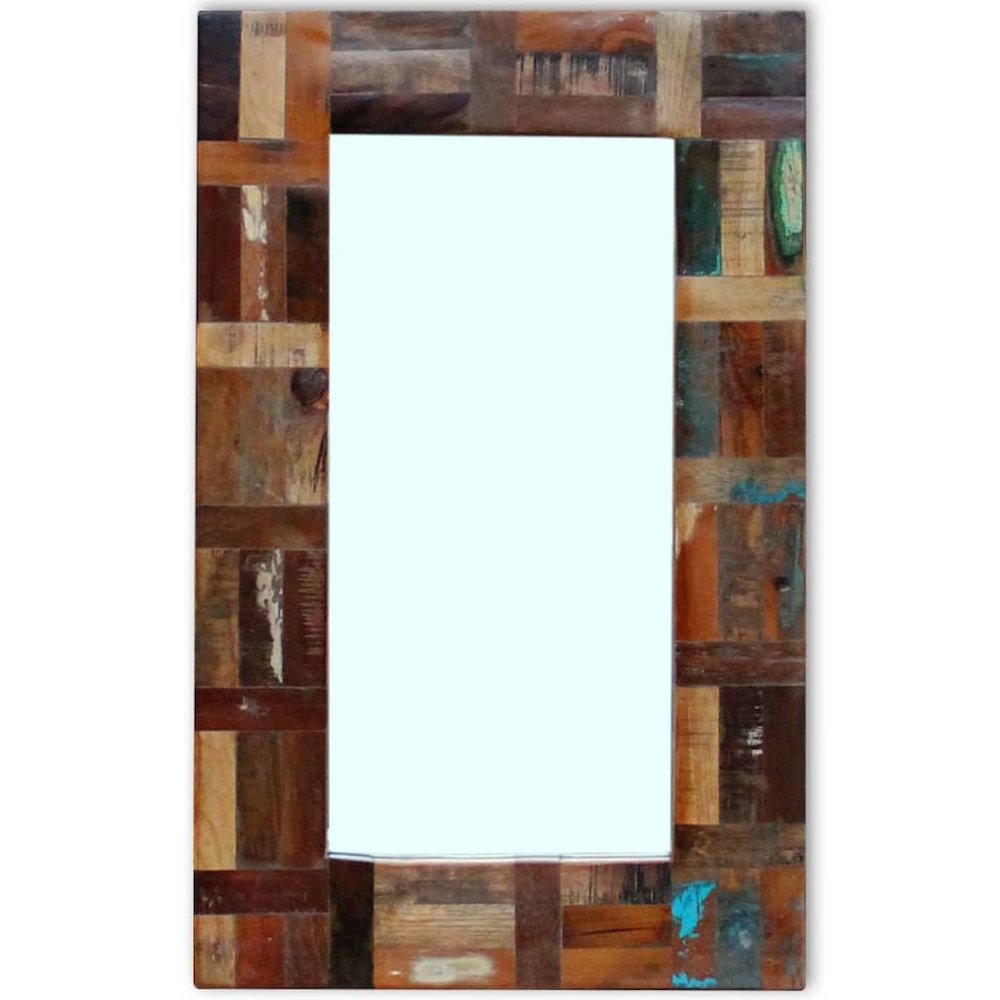 vidaXL Mirror Solid Reclaimed Wood 31.5"x19.7", 243329