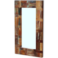 vidaXL Mirror Solid Reclaimed Wood 31.5"x19.7", 243329