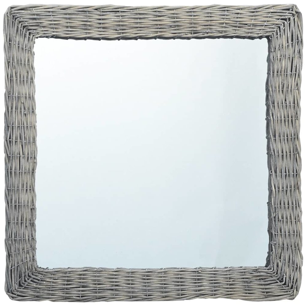 vidaXL Mirror 19.7"x19.7" Wicker, 287623