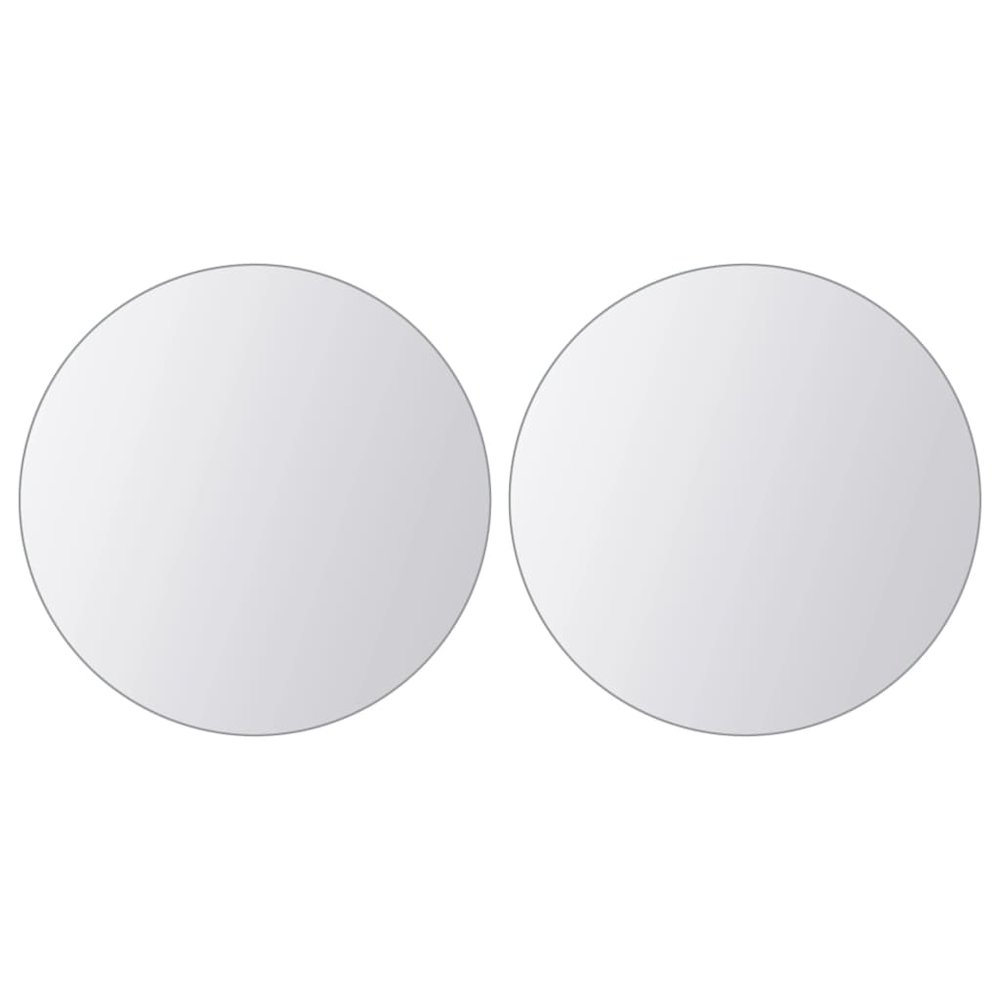 vidaXL 16 pcs Mirror Titles Round Glass, 3051491