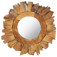 vidaXL Wall Mirror 15.7" Teak Round, 288803