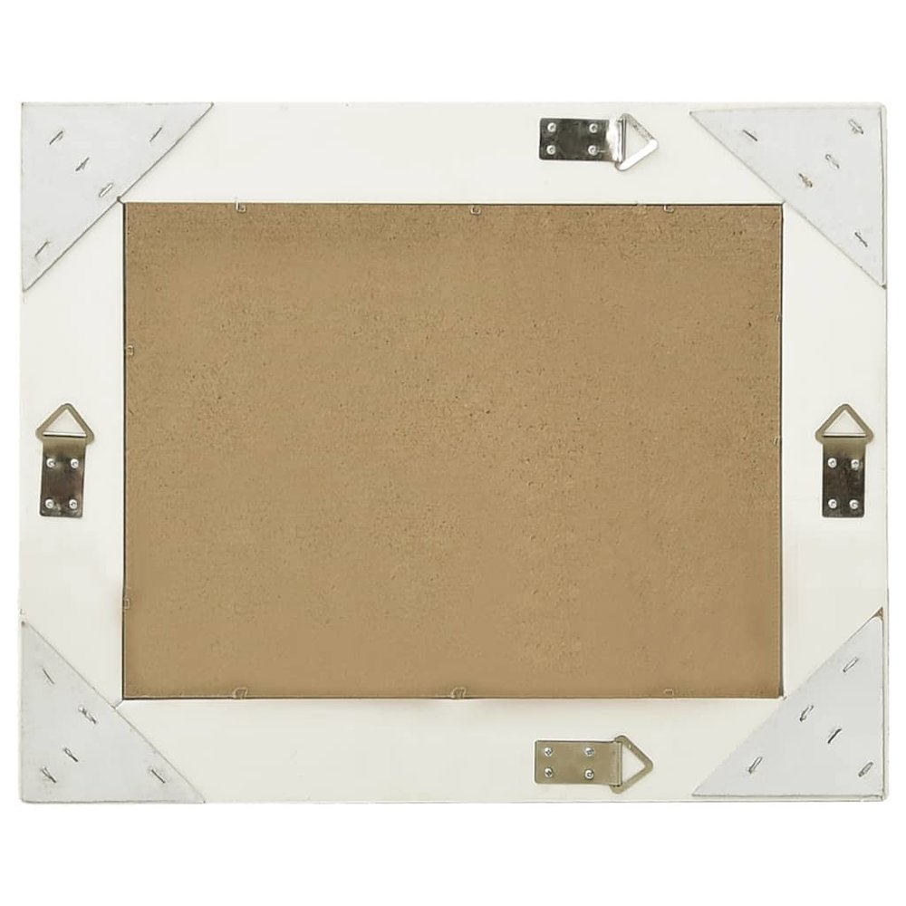 Wall Mirror Baroque Style 19.7"x15.7" White