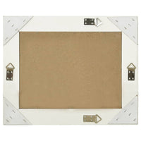 Wall Mirror Baroque Style 19.7"x15.7" White