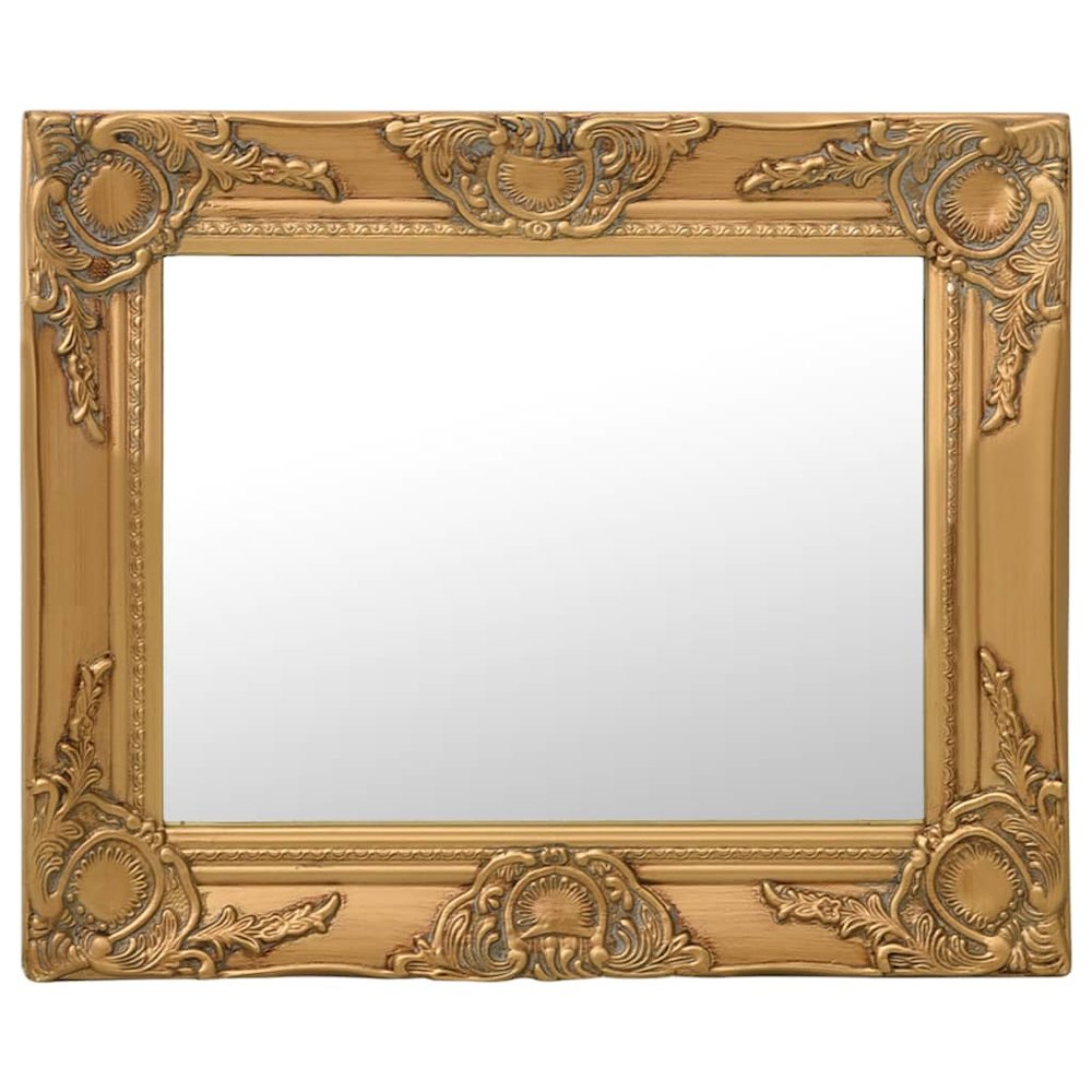 vidaXL Wall Mirror Baroque Style 19.7"x15.7" Gold, 320309