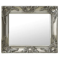 vidaXL Wall Mirror Baroque Style 19.7"x15.7" Silver, 320310