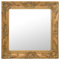 Wall Mirror Baroque Style19.7"x19.7" Gold