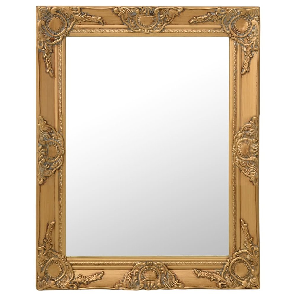 Wall Mirror Baroque Style 19.7"x23.6" Gold