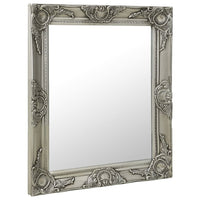 vidaXL Wall Mirror Baroque Style 19.7"x23.6" Silver, 320318