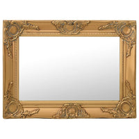 Wall Mirror Baroque Style 23.6"x15.7" Gold