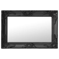 Wall Mirror Baroque Style 23.6"x15.7" Black