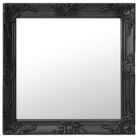 vidaXL Wall Mirror Baroque Style 23.6"x23.6" Black, 320335