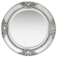 vidaXL Wall Mirror Baroque Style 19.7" Silver, 320346