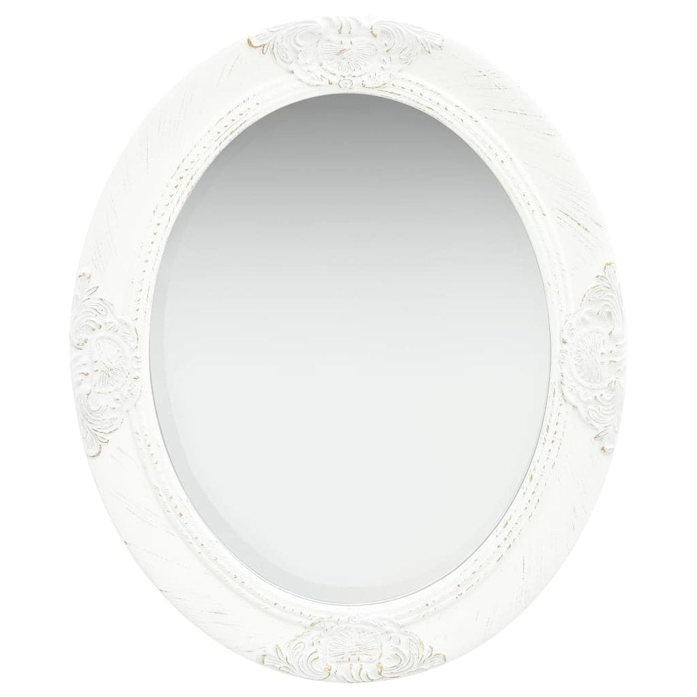 Wall Mirror Baroque Style 19.7"x23.6" White