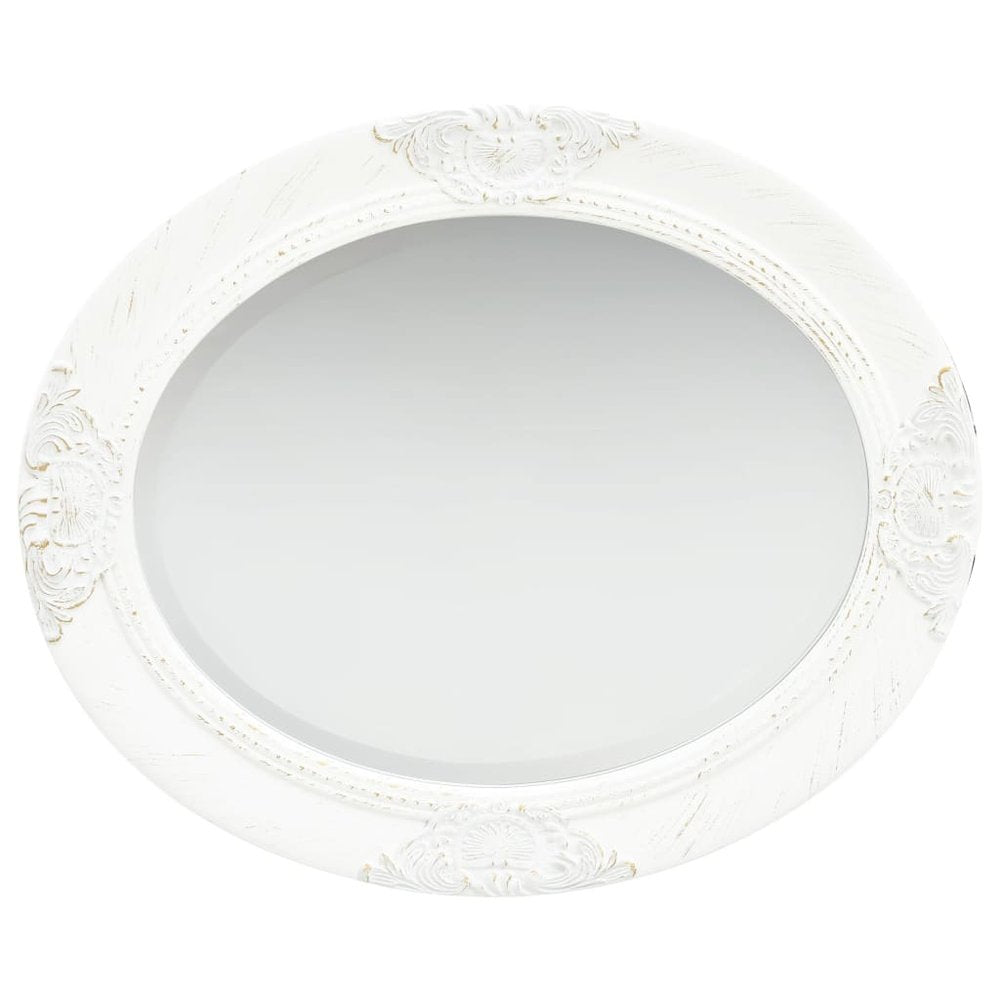 Wall Mirror Baroque Style 19.7"x23.6" White