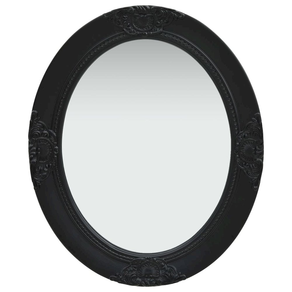 vidaXL Wall Mirror Baroque Style 19.7"x23.6" Black, 320351