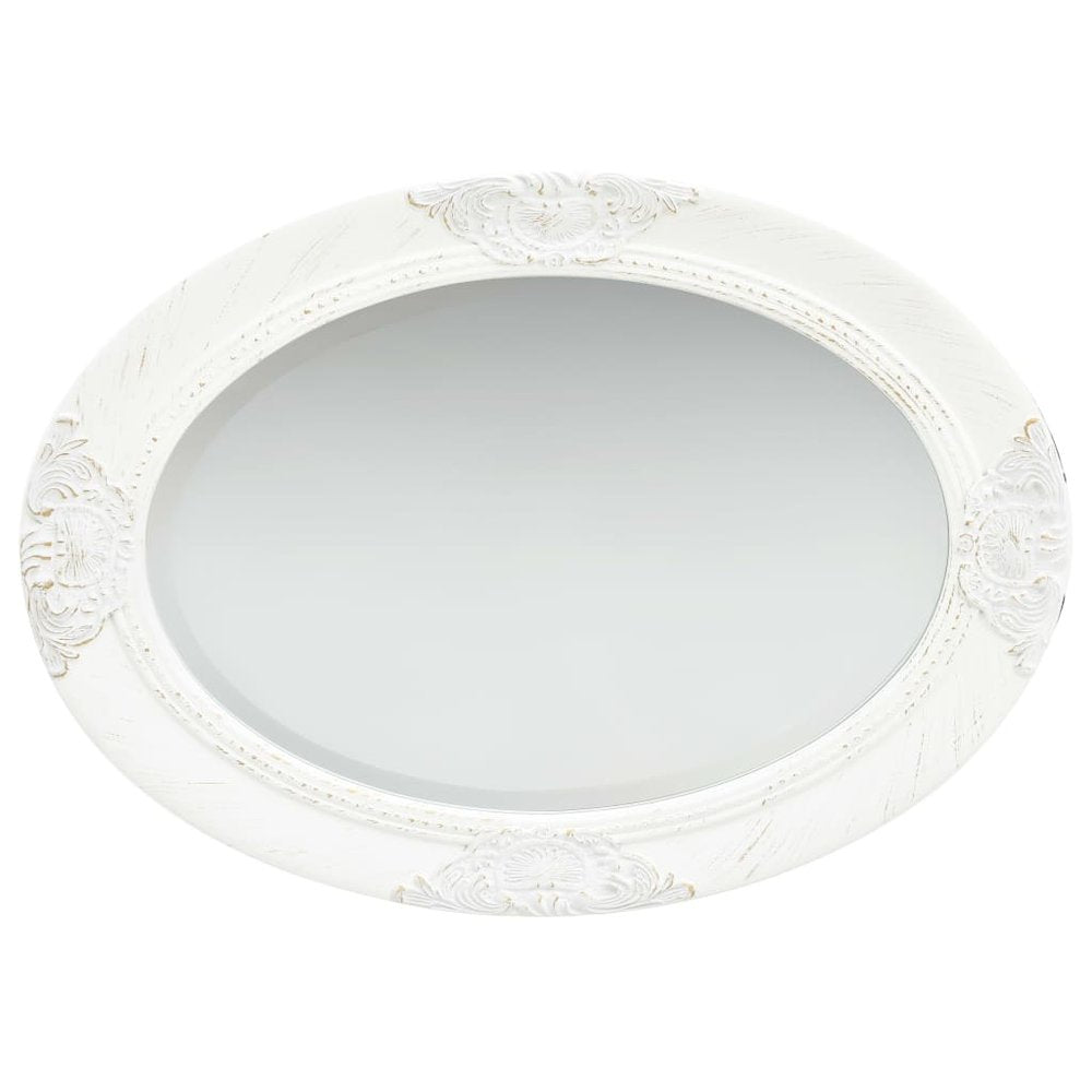 vidaXL Wall Mirror Baroque Style 19.7"x27.6" White, 320352