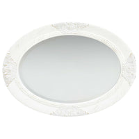 vidaXL Wall Mirror Baroque Style 19.7"x27.6" White, 320352