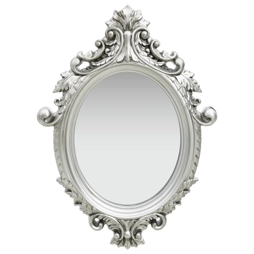 vidaXL Wall Mirror Castle Style 22"x29.9" Silver, 320358