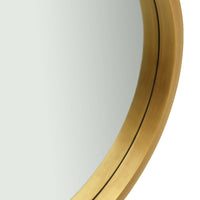 vidaXL Wall Mirror with Strap 15.7" Gold, 320361