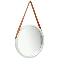 vidaXL Wall Mirror with Strap 16.7" Silver, 320366