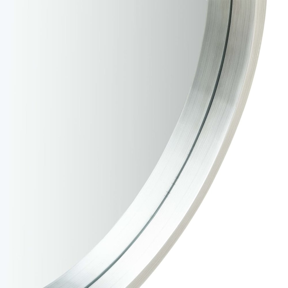 vidaXL Wall Mirror with Strap 16.7" Silver, 320366