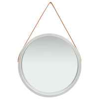 vidaXL Wall Mirror with Strap 23.6" Silver, 320370