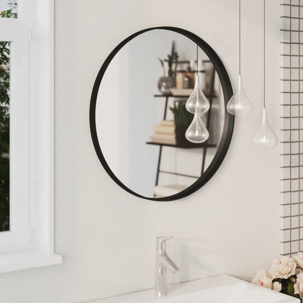 Wall Mirror Black 23.6"