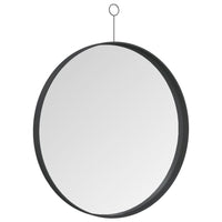 Hanging Mirror with Hook Black 19.7"