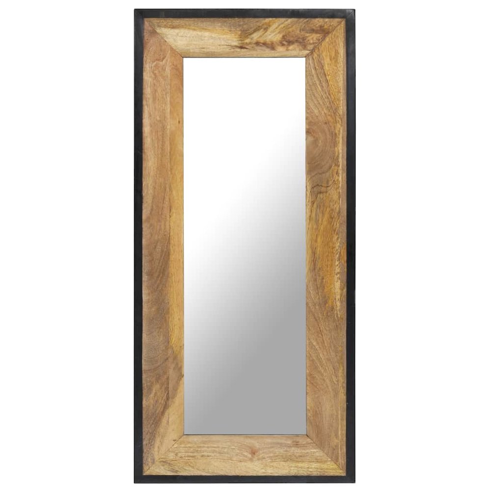 vidaXL Mirror 43.3"x19.7" Solid Mango Wood, 321631