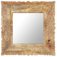 vidaXL Mirror 19.7"x19.7" Solid Mango Wood, 321635