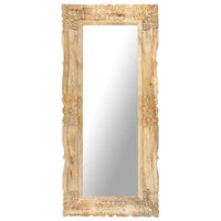 vidaXL Mirror 43.3"x19.7" Solid Mango Wood, 321637