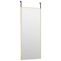 Door Mirror Gold 15.7"x39.4" Glass and Aluminum