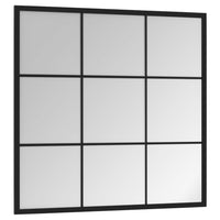 Wall Mirror Black 23.6"x23.6" Metal