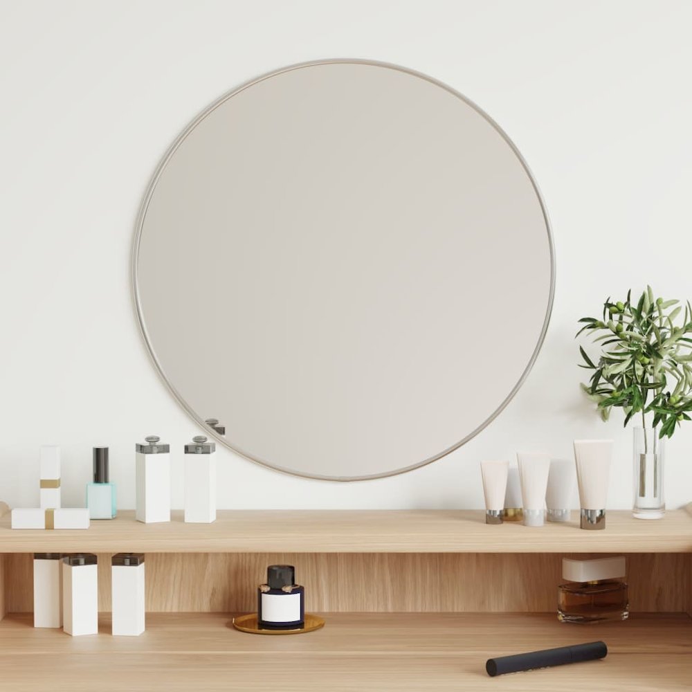 Wall Mirror Silver Ø 19.7" Round