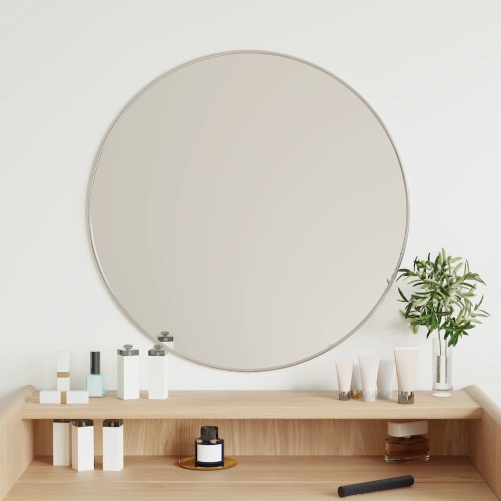 Wall Mirror Silver Ø 23.6" Round