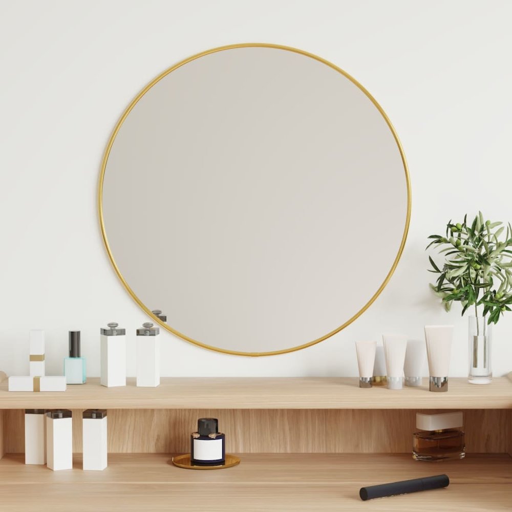 Wall Mirror Gold Ø 19.7" Round