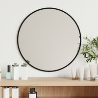 Wall Mirror Black Ø 15.7" Round