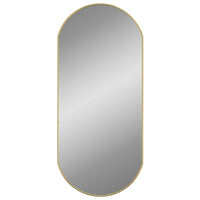 Wall Mirror Gold 35.4"x15.7" Oval