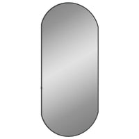 Wall Mirror Black 31.5"x13.8" Oval