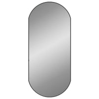 Wall Mirror Black 35.4"x15.7" Oval