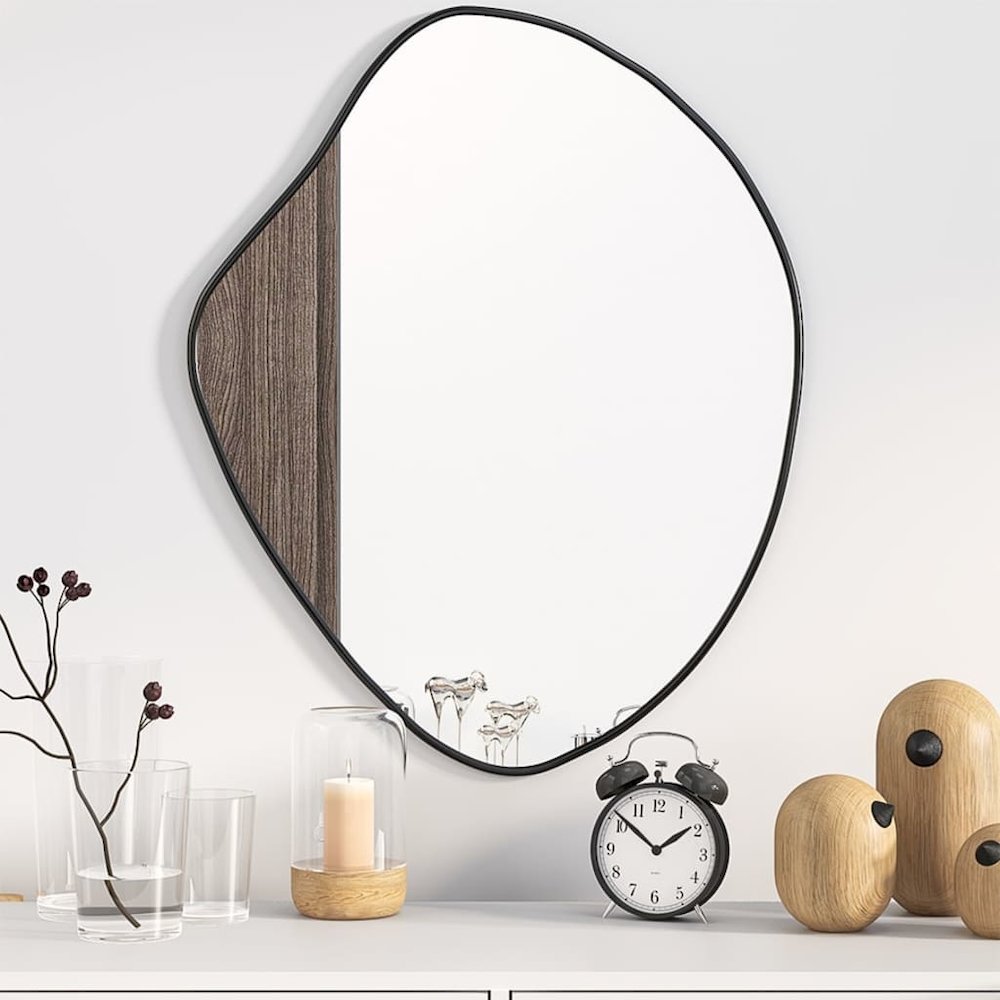 Wall Mirror Black 23.6"x19.7"