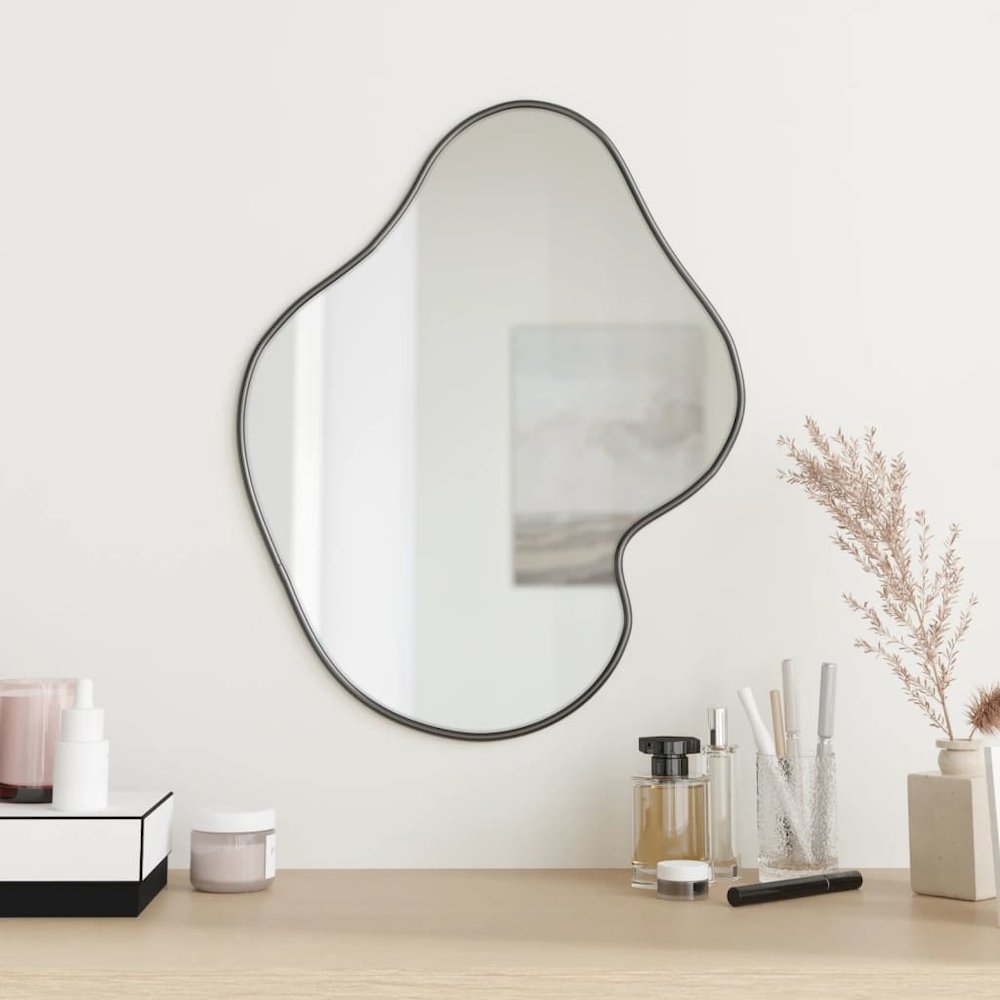 Wall Mirror Black 19.7"x15.7"