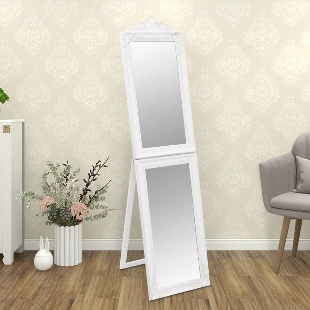 Free-Standing Mirror White 15.7"x63"