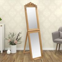 Free-Standing Mirror Gold 15.7"x63"