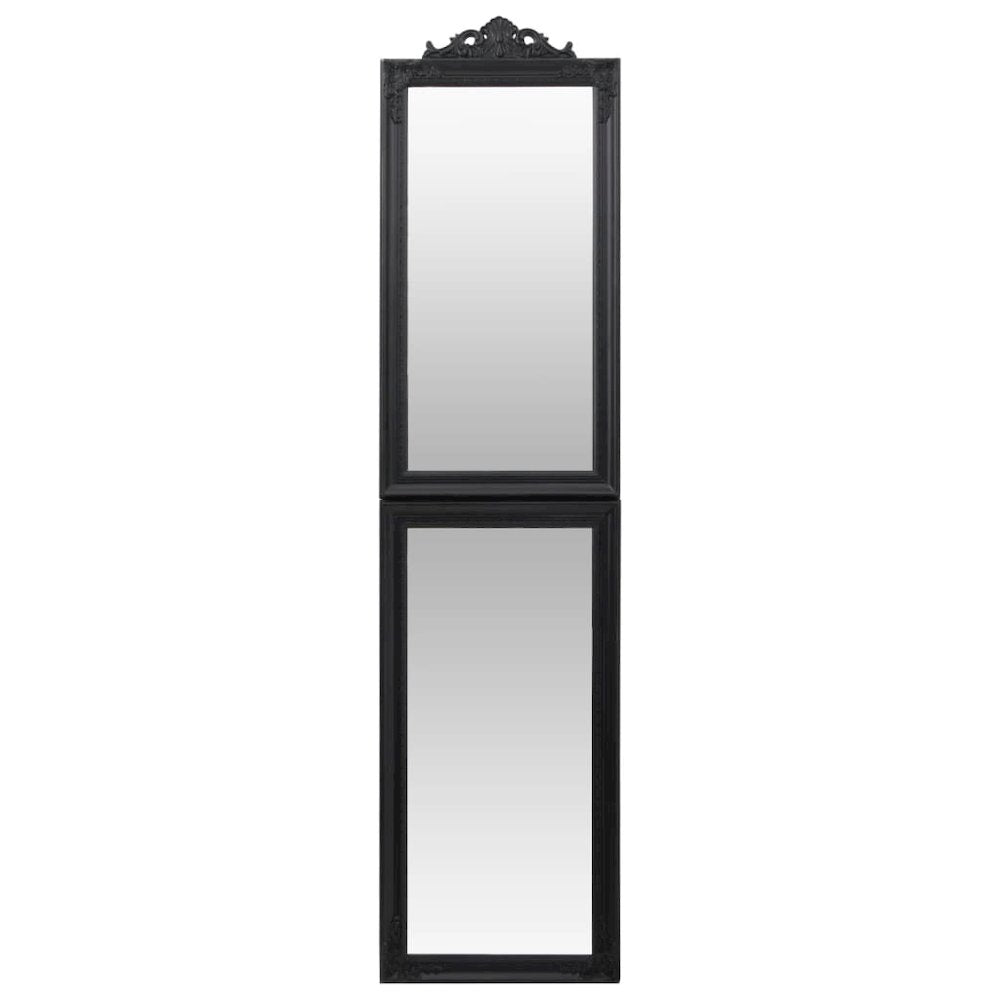 Free-Standing Mirror Black 15.7"x63"