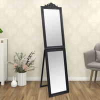 Free-Standing Mirror Black 15.7"x63"