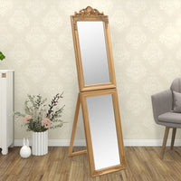 Free-Standing Mirror Gold 17.7"x70.9"