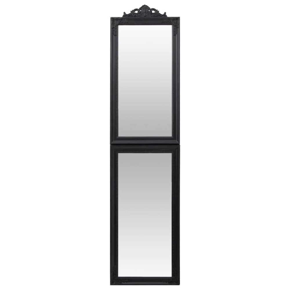 Free-Standing Mirror Black 17.7"x70.9"