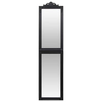 Free-Standing Mirror Black 17.7"x70.9"