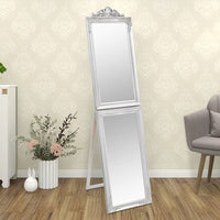 Free-Standing Mirror Silver 19.7"x78.7"